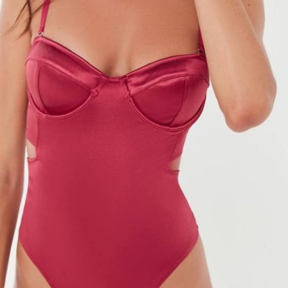 NWT Urban Outfitters Cutout Bodysuit Red